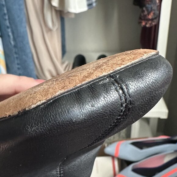 Vince Arlet Leather Over The Knee High Wedge Boots - Picture 9 of 11